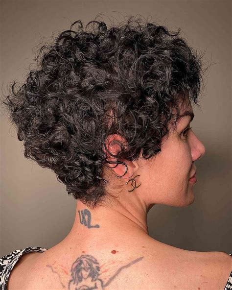 curly pixie cut|curly pixie cut round face.